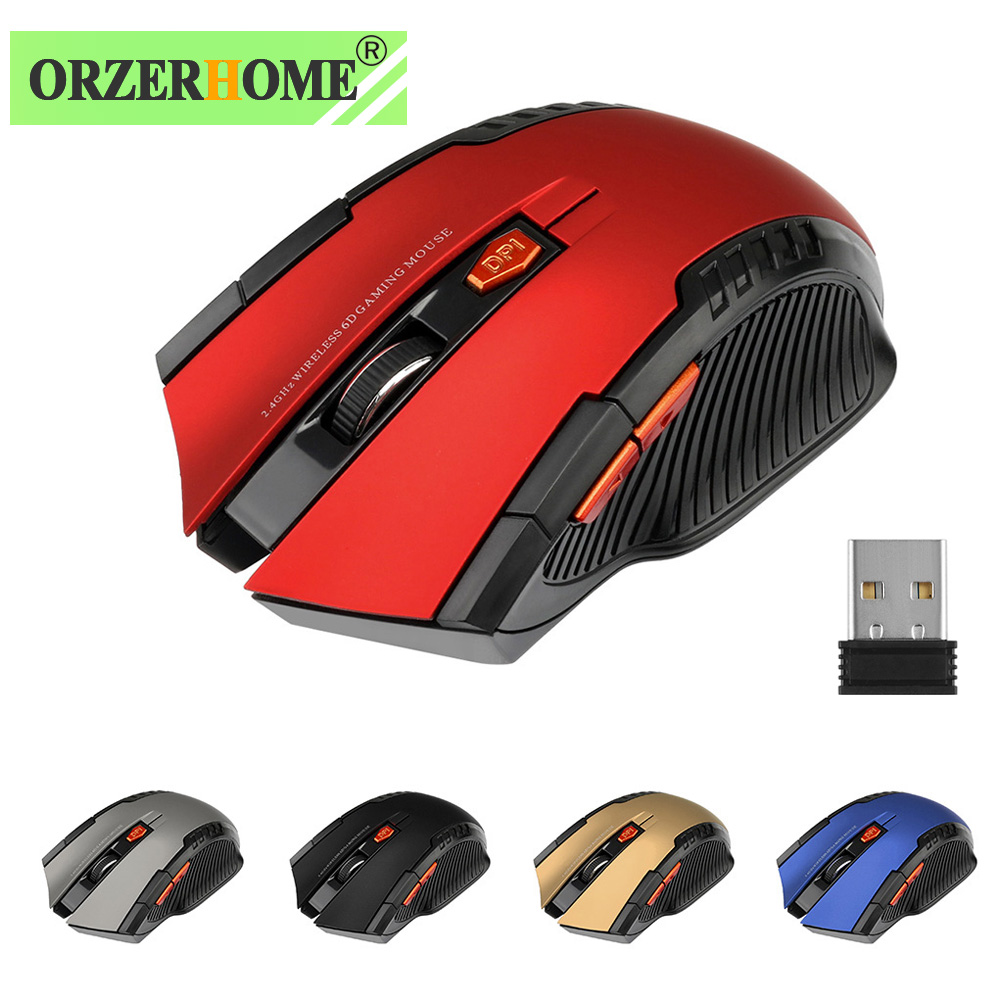 Wireless Mouse Optical Mice with USB Receiver Gamer 1600DPI 6 Buttons Mouse
